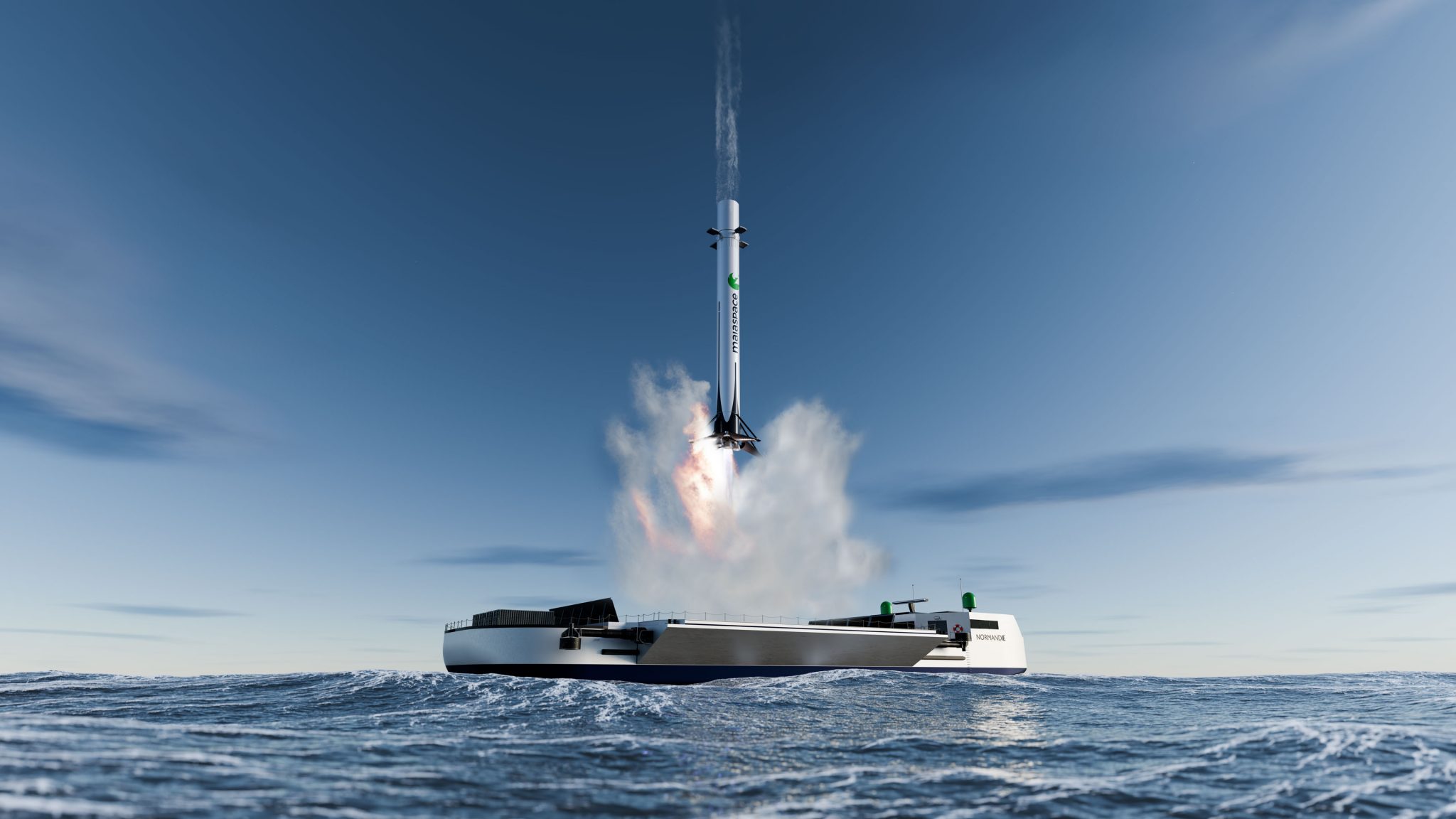 Maia Launcher on Barge